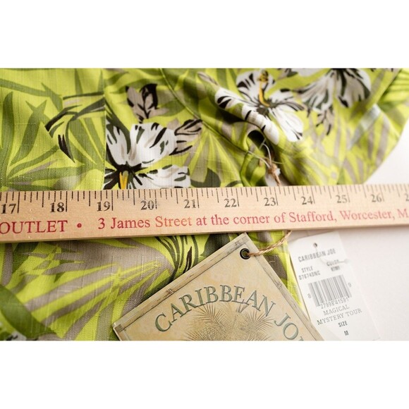Caribbean Joe M Kiwi hawaiian floral Magical Mystery Tour button down shirt NEW - Picture 6 of 8